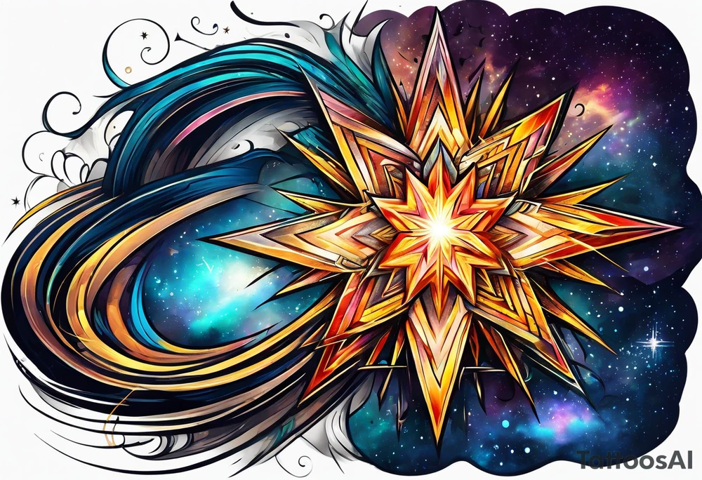 Supernova star tattoo idea