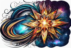 Supernova star tattoo idea