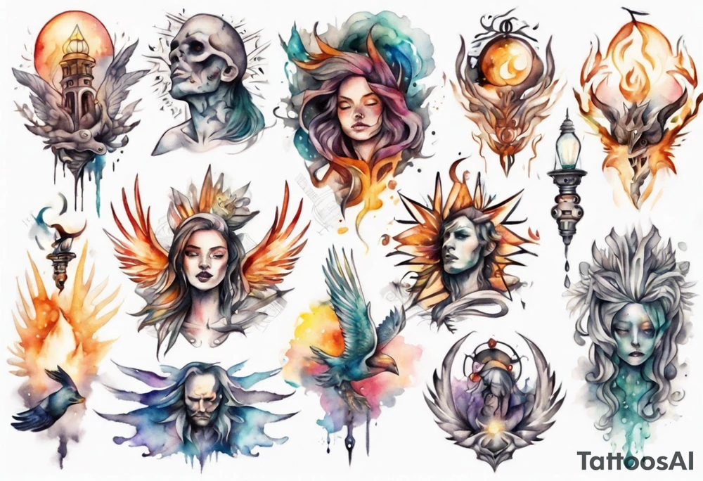 Light liberating people from fear tattoo idea