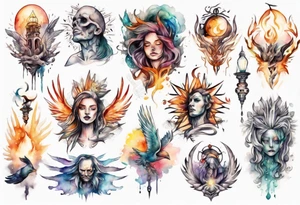 Light liberating people from fear tattoo idea