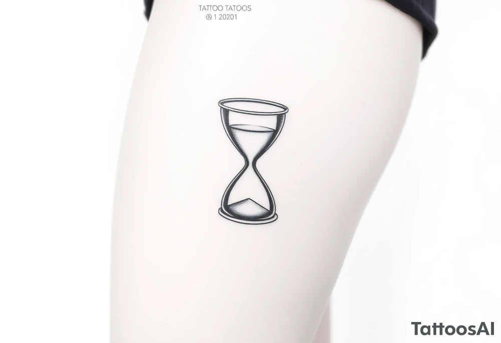 3d hourglass tattoo idea