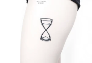 3d hourglass tattoo idea