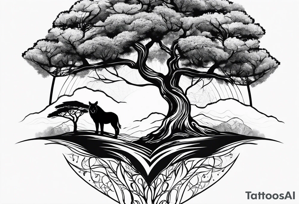 African Flame tree tattoo idea