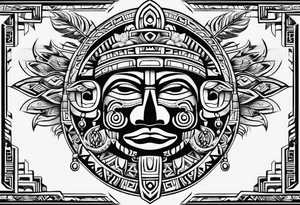 Simple Aztec tribal tattoo idea