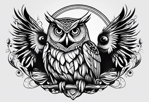 Owl family tattoo idea