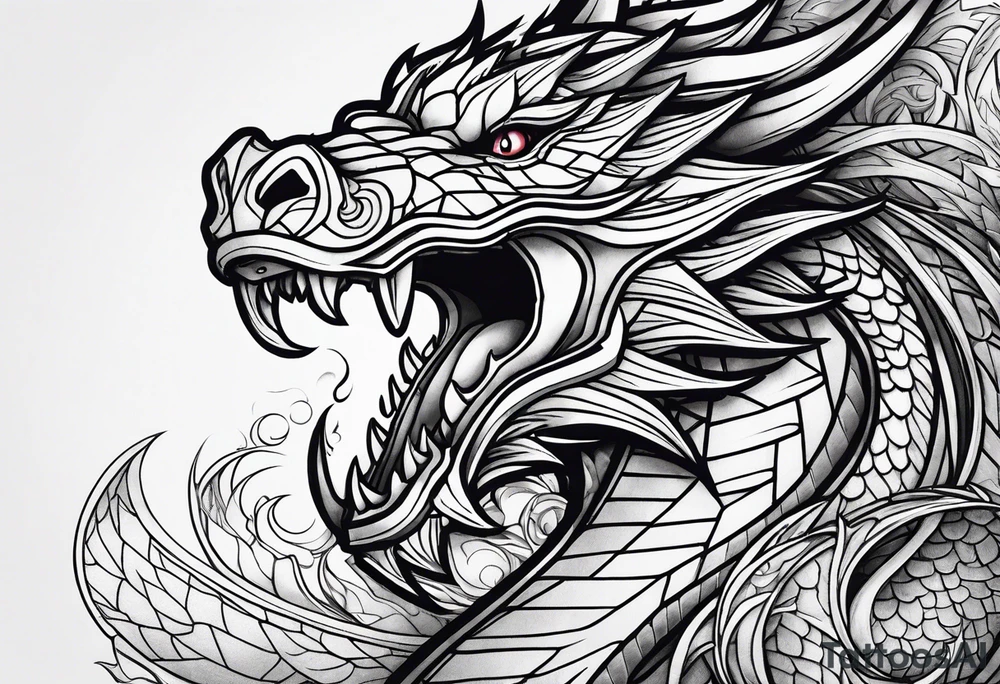 roaring dragons tattoo idea