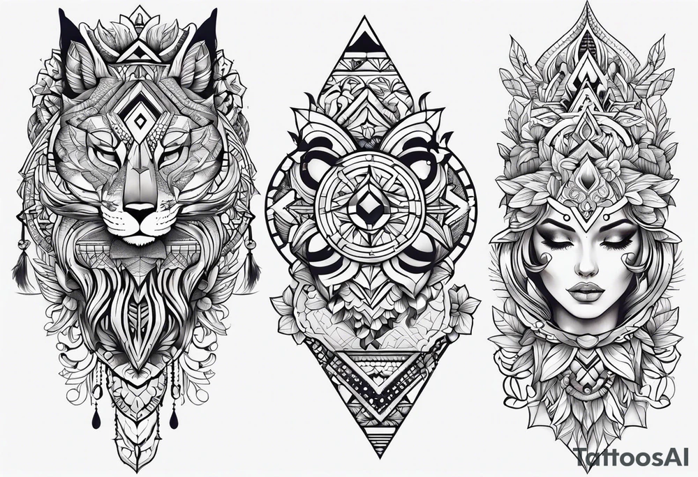 с тремя разніми узорами tattoo idea
