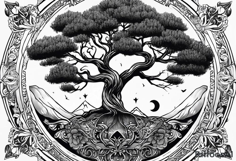Yggdrasil petit simplist nordique tattoo idea