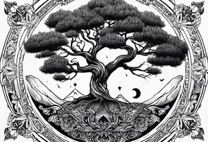 Yggdrasil petit simplist nordique tattoo idea