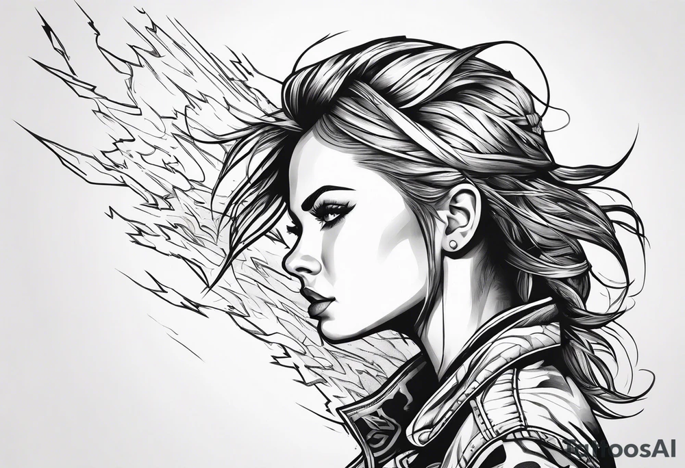 Lightning bolt tattoo idea