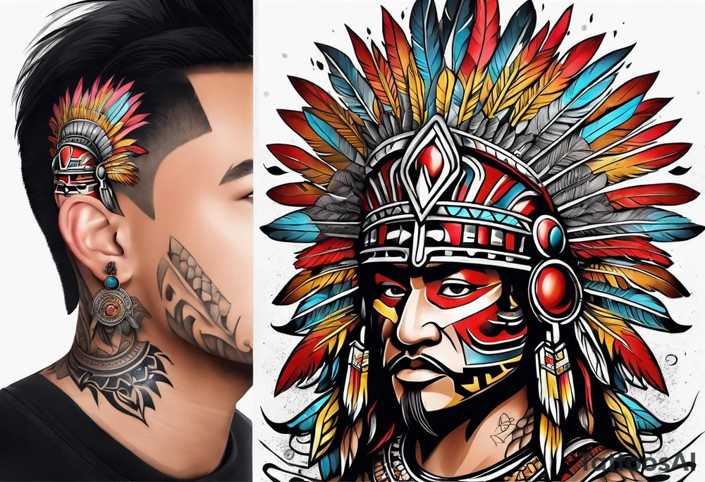 Aztec warrior tattoo idea