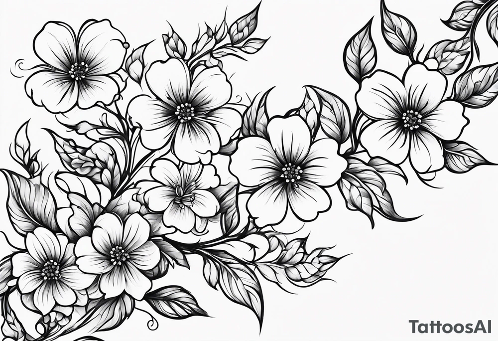Small micro flower tattoo idea
