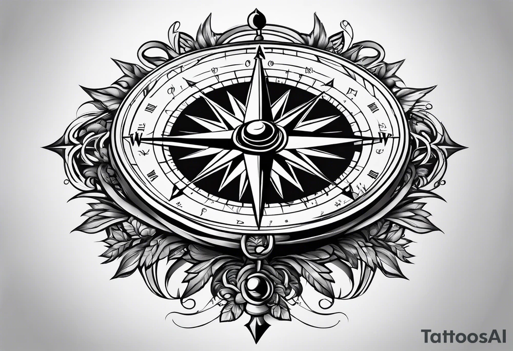 compass tattoo idea