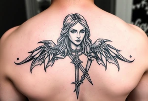 Joan of arc gothic style tattoo idea