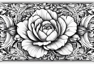 sword
sword true flower 
fine line
gentle
thin lines
floral design tattoo idea