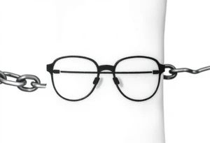 Glasses against a breaking chain
The chain symbolizes the limitations of poor vision, and its breaking is your liberation. Glasses can be against this background. tattoo idea