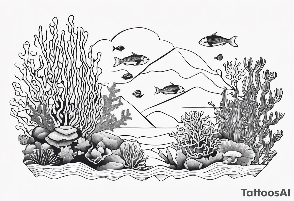 Coral reef tattoo idea
