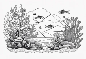 Coral reef tattoo idea