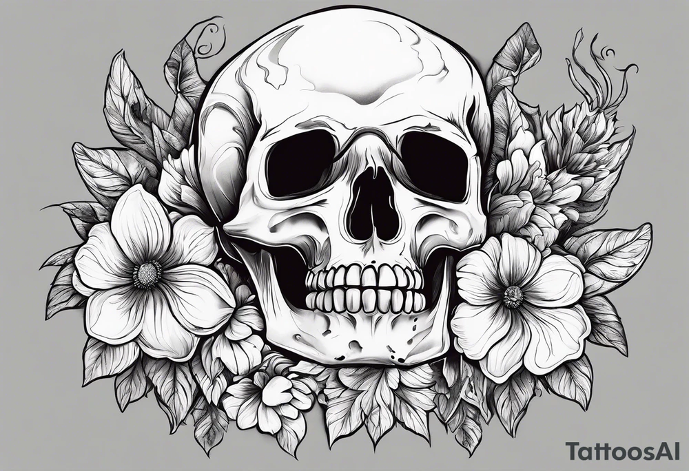 animal, flowers. For remember the death, my dad. and the futur, for being strong tattoo idea