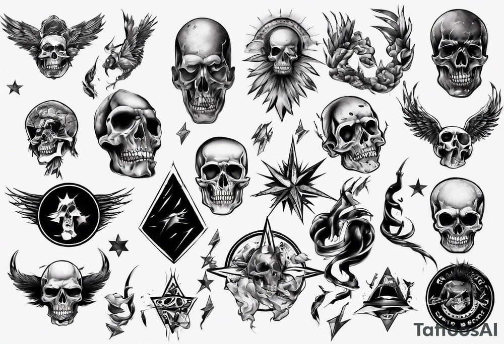 rock and roll tattoo idea