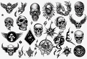 rock and roll tattoo idea