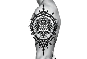 Geometry with ethernal symbol tattoo idea