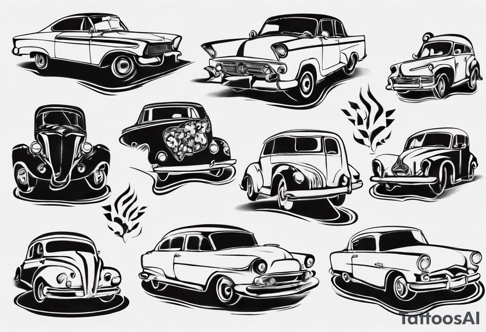 Car dancing tattoo idea