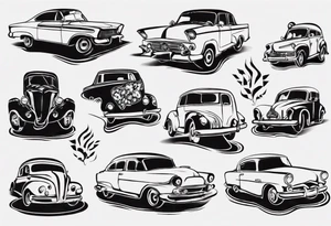 Car dancing tattoo idea