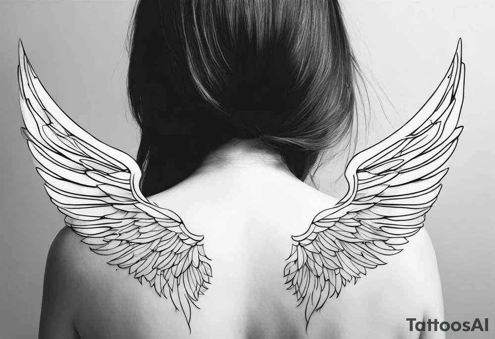 Angel wings tattoo idea