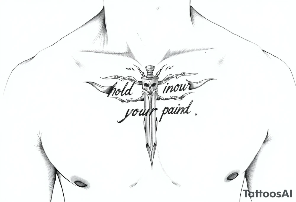 hold in your pain tattoo idea