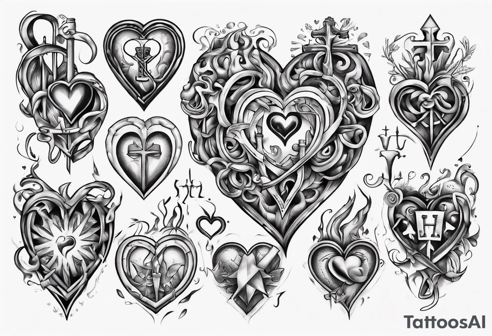 Christian Peterson inside a heart tattoo idea