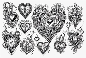 Christian Peterson inside a heart tattoo idea
