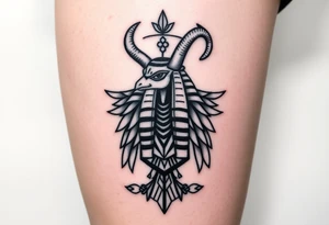 the egyptyan mythology Horus associated with Taurus ruled by Venus which govern love, pleasure and material possessions. tattoo idea