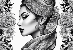 Whole hand wrapped around throat tattoo idea