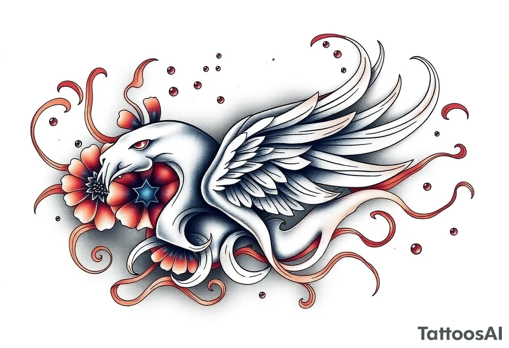 A tatuagem deve expressar força, liberdade e conexão com a multiplicidade da vida, incorporando elementos abstratos e fluidos, com linhas que sugiram movimento e transformação contínua. Evite clichês e busque um design original e significativo. Utilize técnicas de miimalismo, pontilhismo e aquarela. tattoo idea
