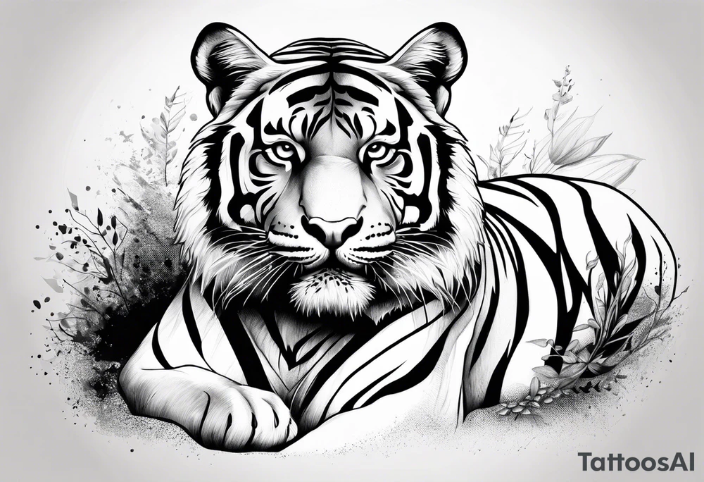 Tiger Head tattoo idea