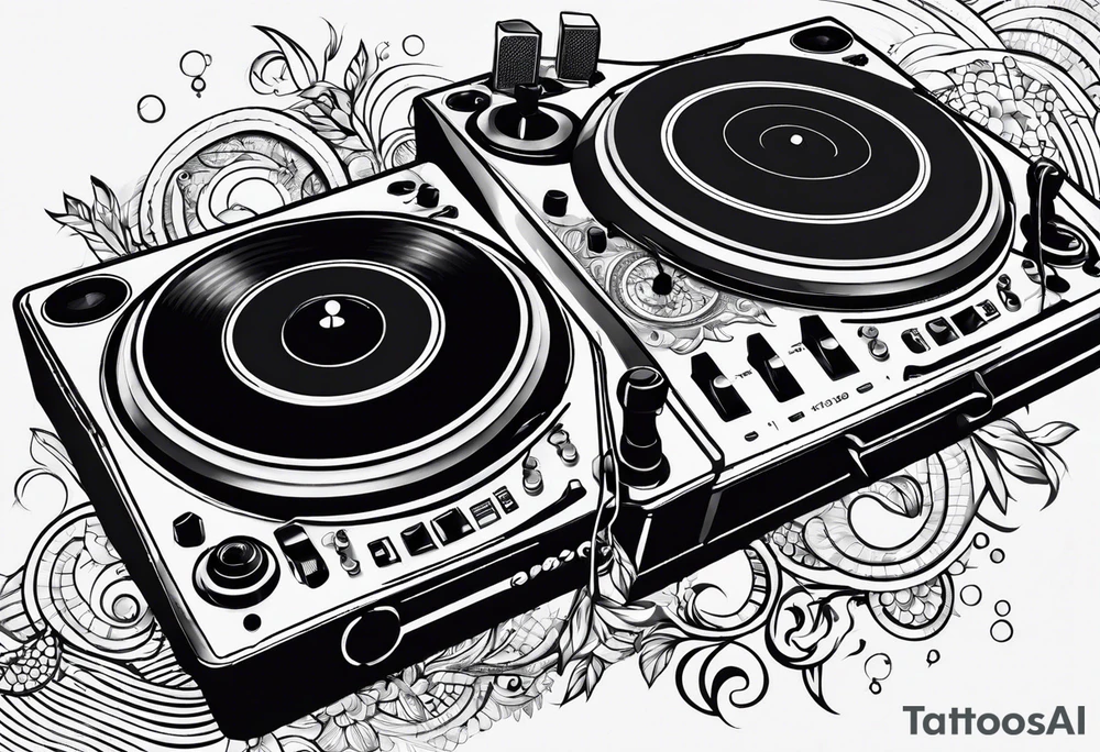 dj decks tattoo idea