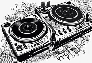 dj decks tattoo idea