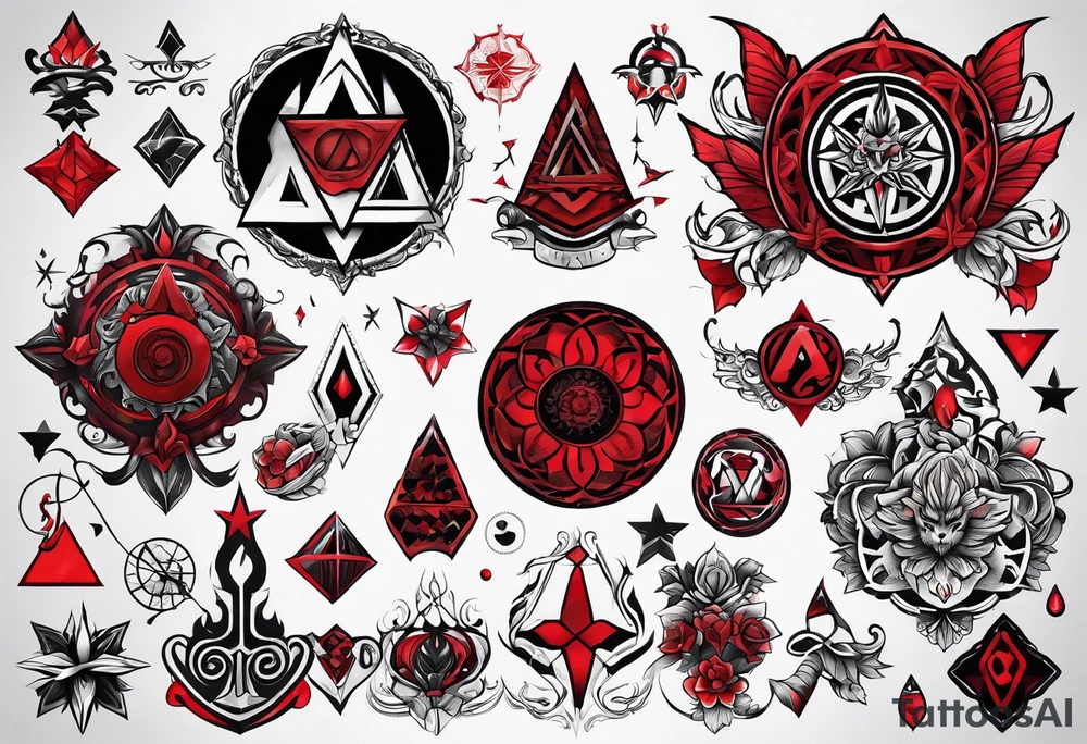 red symbol delta tattoo idea