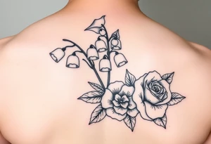 Lilly of the valley and roses tattoo idea