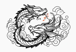 I want a dragon tattoo In gold and black for the story of koi fish tattoo tattoo idea