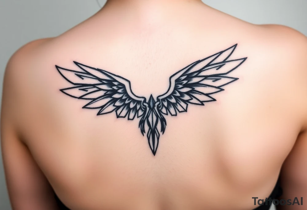 gothic wings tattoo idea