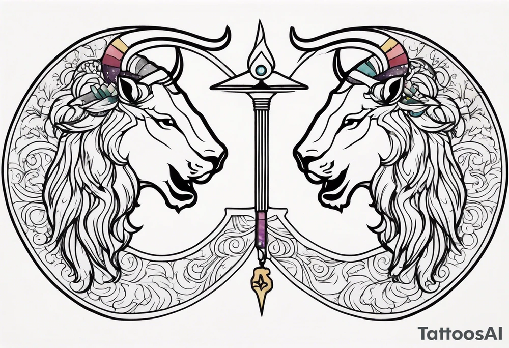 Gemini sign Capricorn sign tattoo tattoo idea
