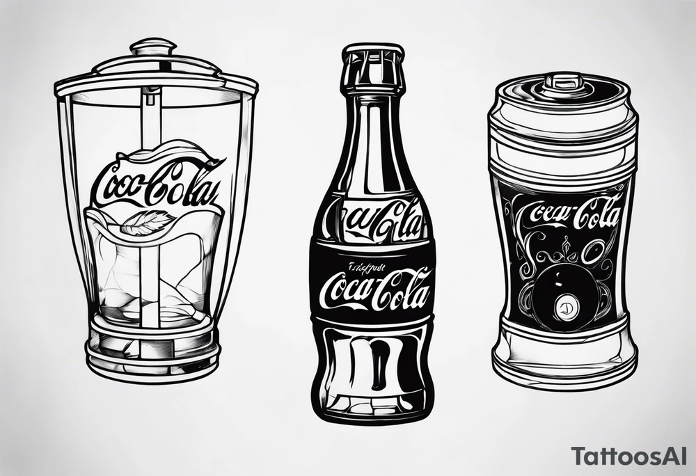 Antique Coca Cola lamp tattoo idea