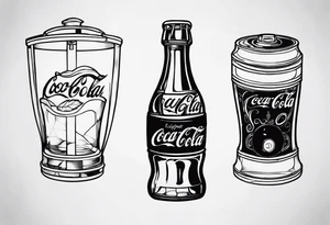 Antique Coca Cola lamp tattoo idea