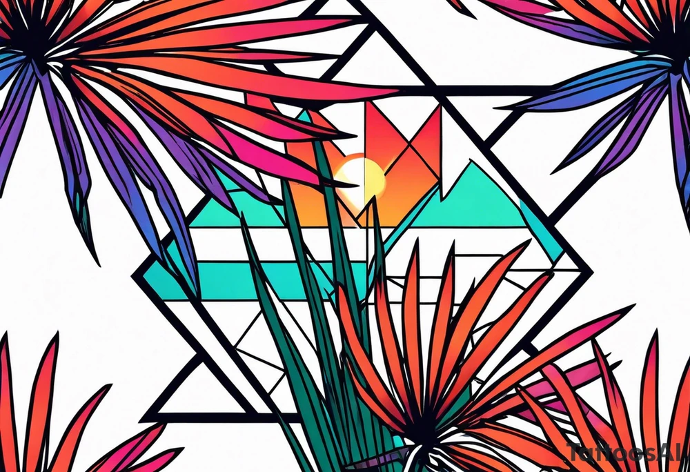 palm tree tattoo idea