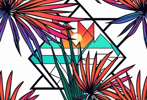palm tree tattoo idea