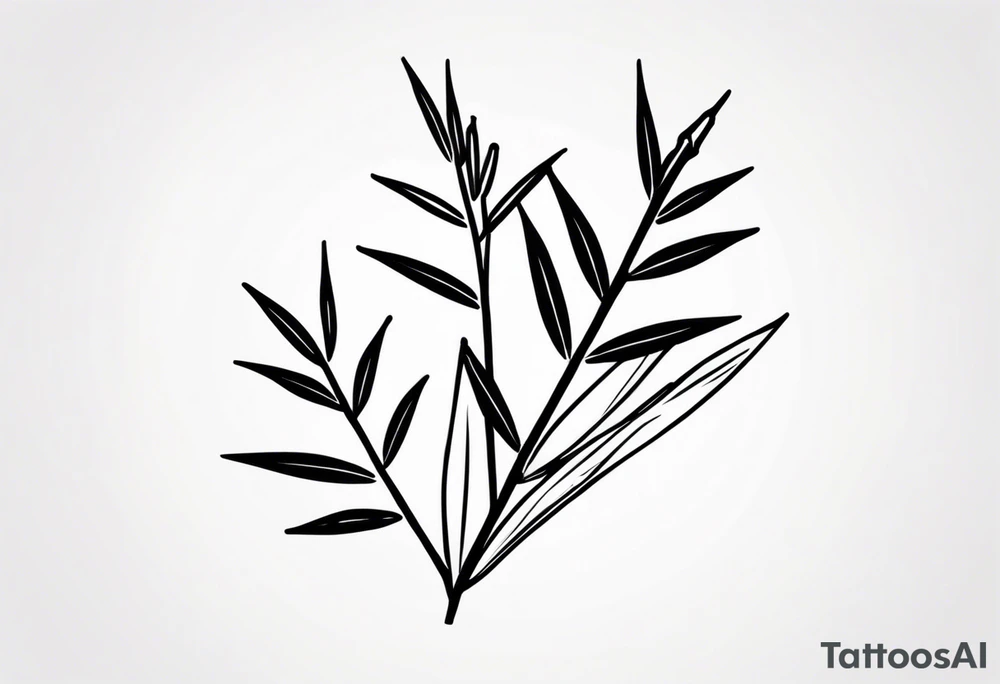 small bamboo tattoo idea