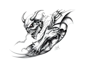 Battle for soul
inner demons
Internal conflict tattoo idea