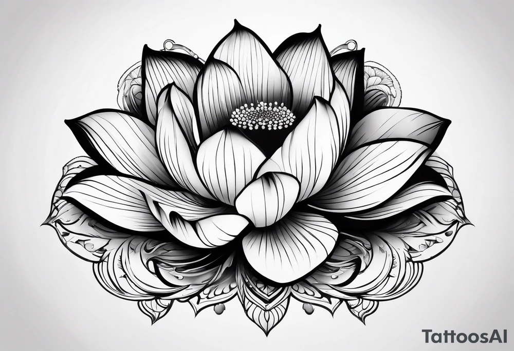 Lotus flower tattoo idea